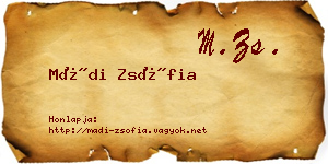 Mádi Zsófia névjegykártya