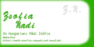 zsofia madi business card